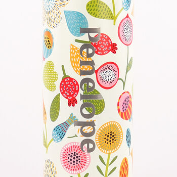 Personalised Flowers Insulated Drinks Bottle 450ml, 3 of 6