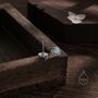 Aqua Green Opal Thorn Claw Stud Earrings, thumbnail 6 of 11