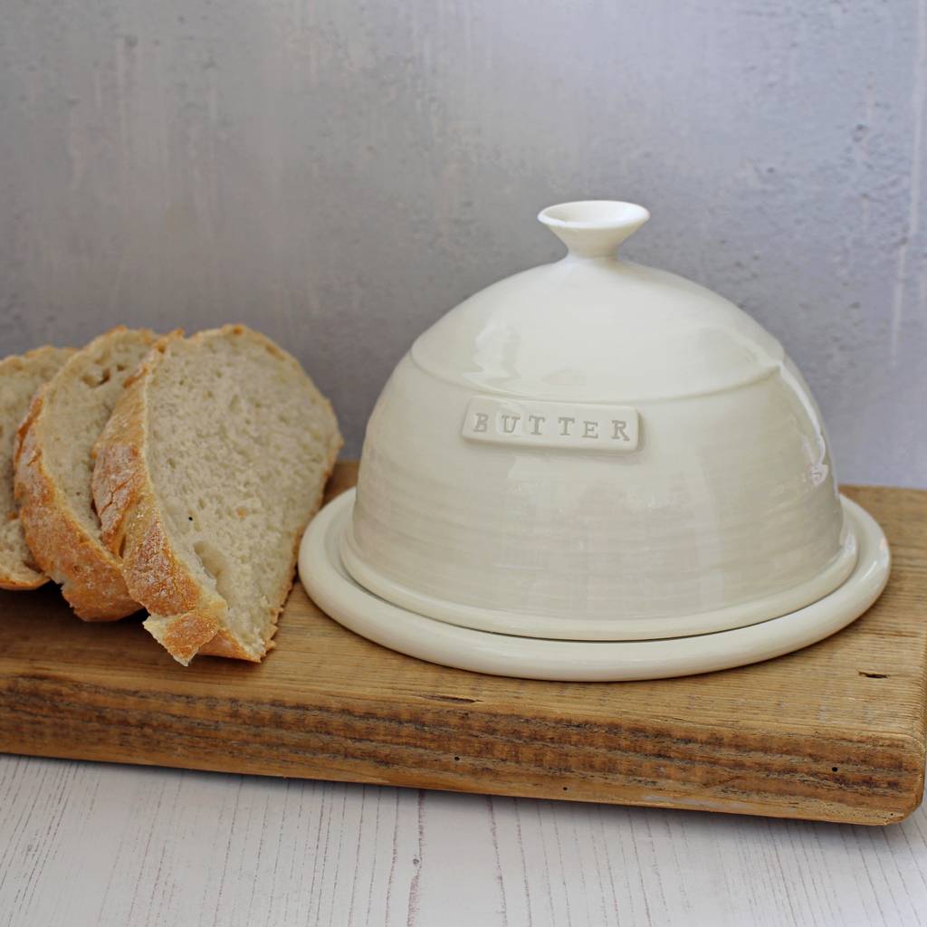 Hand Thrown Porcelain Butter Dish, 1 of 4