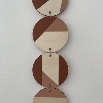 Terracotta And Dusky Pink Geometric Wall Art, 5 of 6