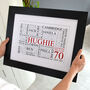 Personalised 70th Birthday Word Art, thumbnail 5 of 12