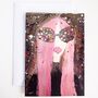 Birthday Card Pink Hair Fashion Card/Giclee Print, thumbnail 1 of 5