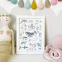 Floral Under The Sea Fact Sheet Childrens Print, thumbnail 3 of 5