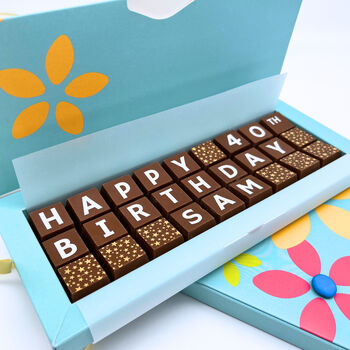 Personalised 40th Birthday Chocolate Box, 5 of 10
