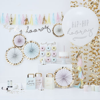 Pastel And Gold Tassel Garland Party Bunting, 3 of 3