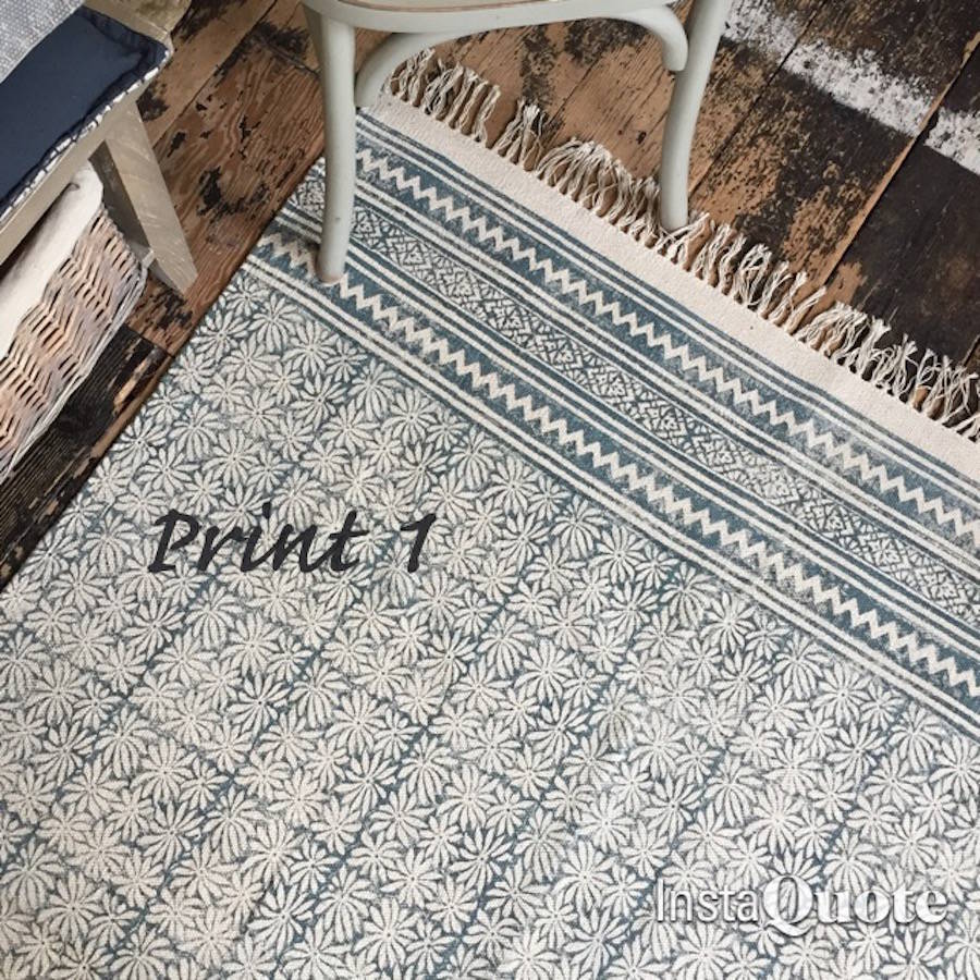 Faded Cotton Dhurrie Rug By French Grey Interiors Faded Cotton Dhurrie Rug