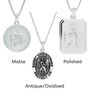 Ellipse Border St Christopher Personalised Necklace, thumbnail 10 of 12