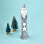 G Decor Christmas Grey 3D Festive Santa Claus Candle, thumbnail 1 of 3