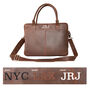 Personalised Leather Oxford Zip Up Satchel, thumbnail 5 of 12