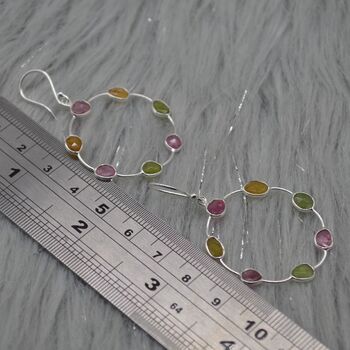 Pink Green Tourmaline Earrings: October Birthstone, 5 of 5