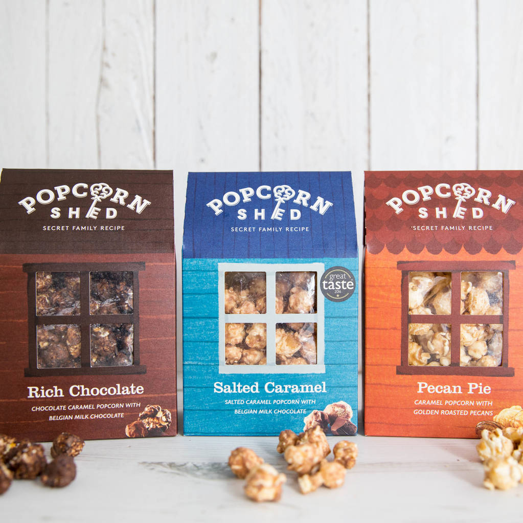 gourmet popcorn variety pack of three by popcorn shed ...