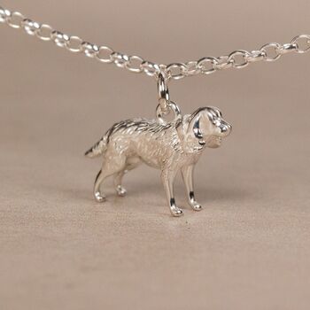Personalised 3D Cocker Spaniel Silver Chain Bracelet, 3 of 10