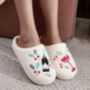 Embroidered Champagne Cocktail Cosy Slippers, thumbnail 2 of 4