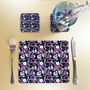 The Gold Decorative Thistle Set Of Four Placemats, thumbnail 1 of 2