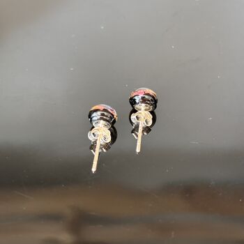 Pink Sparkly Fused Glass Sterling Silver Stud Earrings, 8 of 10