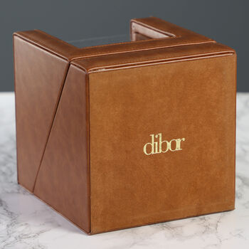 Personalised Tan Faux Leather Watch Box, 4 of 6