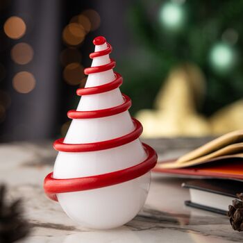 Hand Blown Glass Christmas Tree Sculpture – Forest Spiral Design, 2 of 9