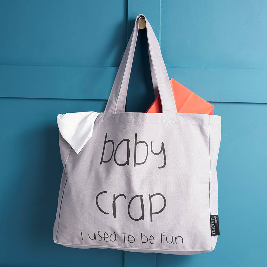 Baby Crap I used to Party Tote Bag Changing Nappy Shower New Shopper Gift Funny 