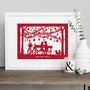 Personalised 'Lovers' Papercut Or Print In Mount, thumbnail 2 of 7