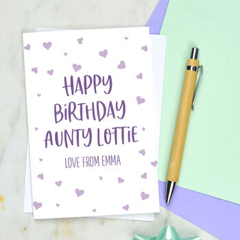 Personalised Birthday Card For Aunty, 2 of 3