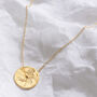 Birth Flower Disc Necklace In 18 Carat Gold Vermeil, thumbnail 9 of 12