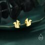 Cute Squirrel Stud Earrings In Sterling Silver, thumbnail 7 of 12