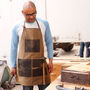 Personalised Waxed Canvas And Leather Work Apron, thumbnail 5 of 12