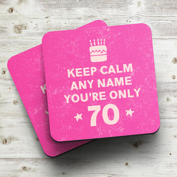Personalised Mug 'Keep Calm 70th Birthday', 6 of 6