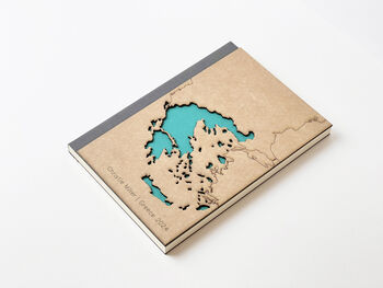 Handcrafted Greece Map Travel Notebook, 4 of 6