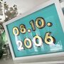 Date Personalised Letter Gold And Glass Sign, thumbnail 1 of 10