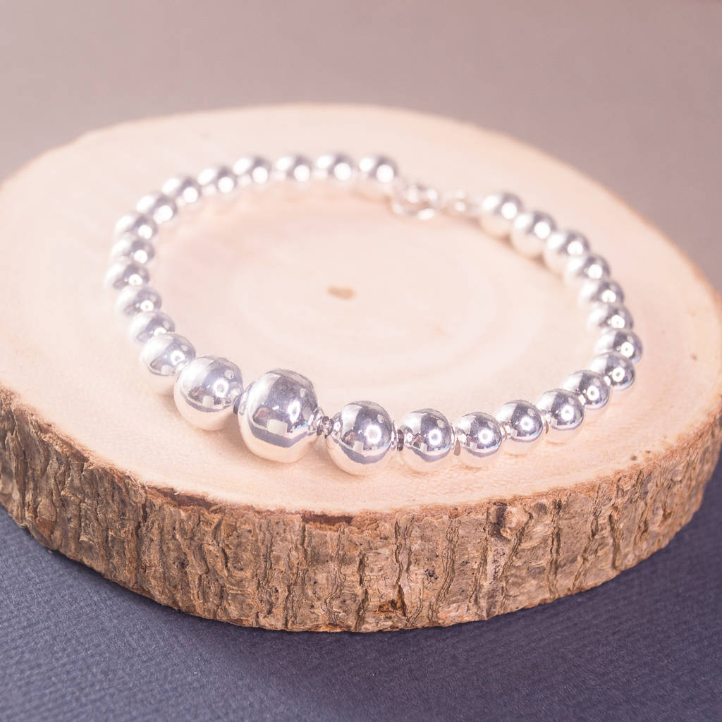 Silver Graduating Ball Bracelet By SUMMER AND SILVER ...