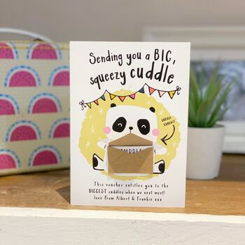 Sending A Cuddle Voucher Greeting Card, 5 of 6