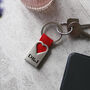 Personalised Heart Metal Keyring For Valentine's Day, thumbnail 3 of 10