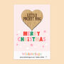 Merry Christmas Little Pocket Hug – Festive Star Design, thumbnail 1 of 3