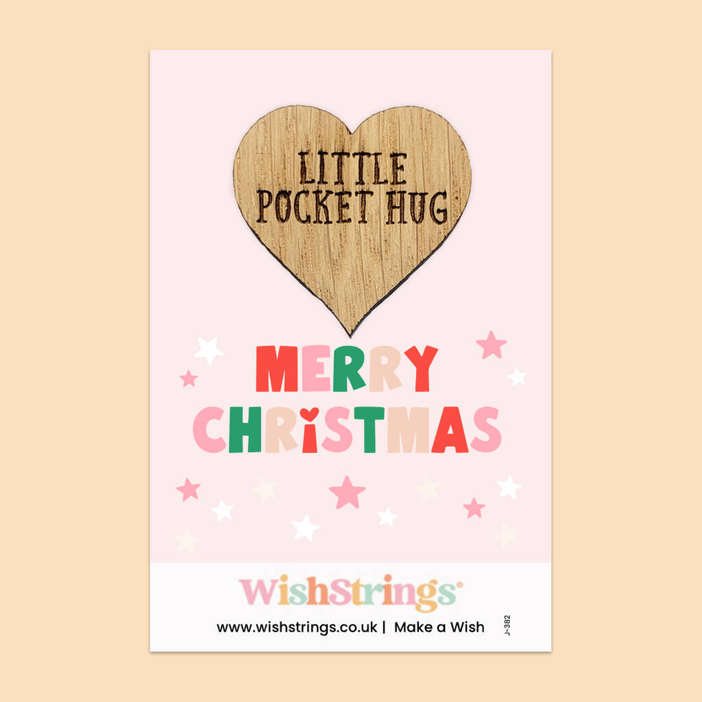 Merry Christmas Little Pocket Hug – Festive Star Design, 1 of 3