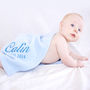 Personalised Baby's Blanket In Blue, thumbnail 2 of 6