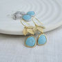 Turquoise Glass Drop Earrings, thumbnail 4 of 4