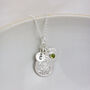 Sterling Silver St Christopher Birthstone Necklace, thumbnail 5 of 5