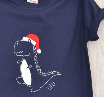 Children's Christmas Dinosaur T Shirt, 2 of 2