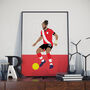 Theo Walcott Southampton Football Poster, thumbnail 1 of 3