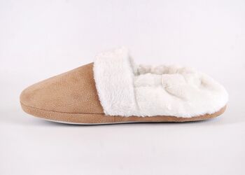 Snug Toes Women's Heated Slippers Brown, 6 of 7