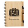 Travel Themed Engraved Notebook And Pen Set, thumbnail 1 of 8
