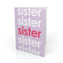 'Sister' Birthday Card Modern Typography, thumbnail 1 of 3