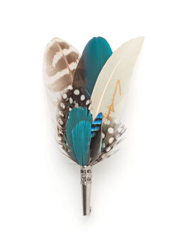 Feather Corsage Brooch Pin, 9 of 12