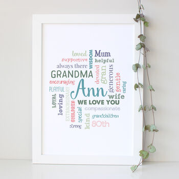 Personalised Word Art Gift For Her, 6 of 11