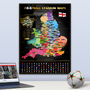 English Football Stadiums Scratch Off Map, thumbnail 1 of 8