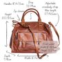 Tan Leather Women's Luxury Travel Bag, thumbnail 6 of 6