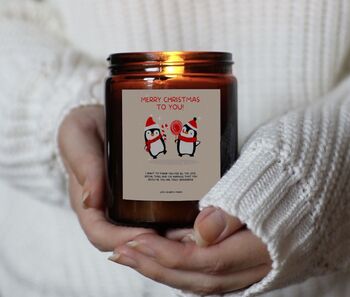 Couple's Christmas Candle Gift, Coconut Wax, 2 of 3