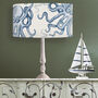 Octopus Lamp Shade, Random Blue On White, thumbnail 6 of 9