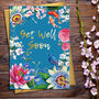 Get Well Soon Flowers And Gold Card, thumbnail 1 of 3